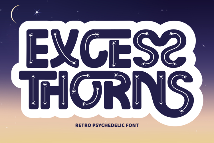 Preview of Excess Thorns Font