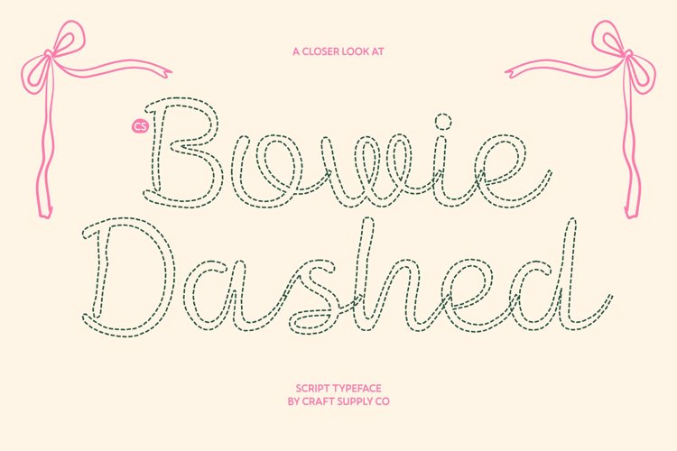 Preview of CS Bowie Dashed Font