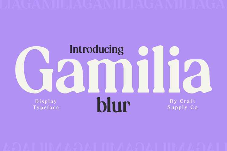 Gamilia Blur Font