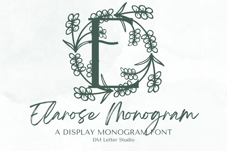 Preview of Elarose Monogram Font