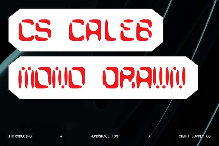 Preview of CS Caleb Mono Drawn Font