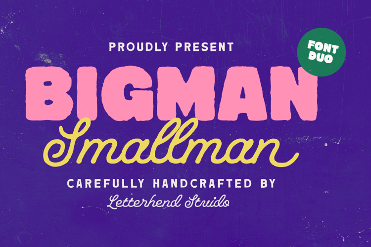Preview of Bigman Smallman Font