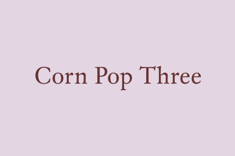 CornPop Three Font