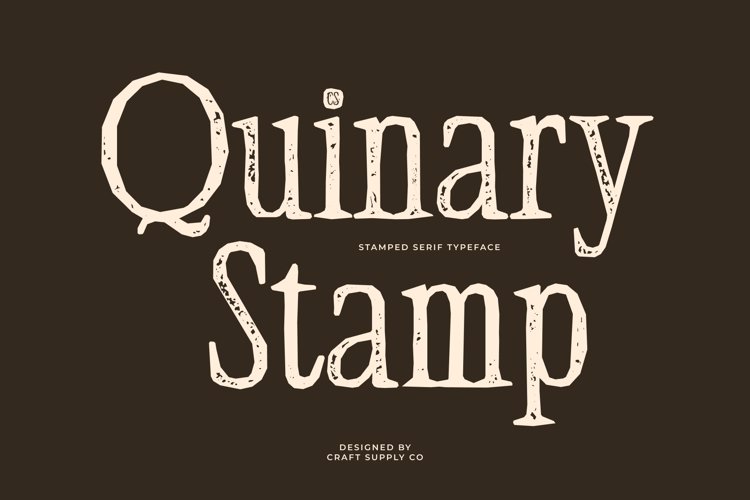 Preview of CS Quinary Stamp Font
