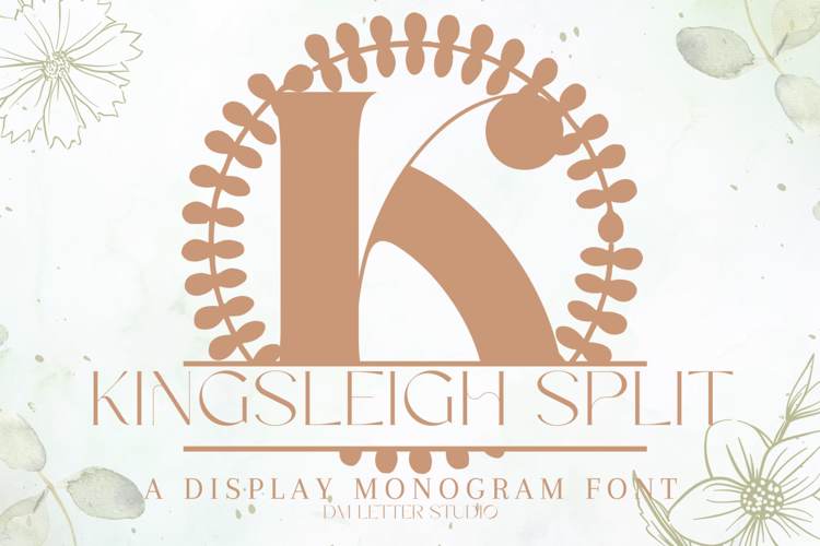 Preview of Kingsleigh Split Monogram Font