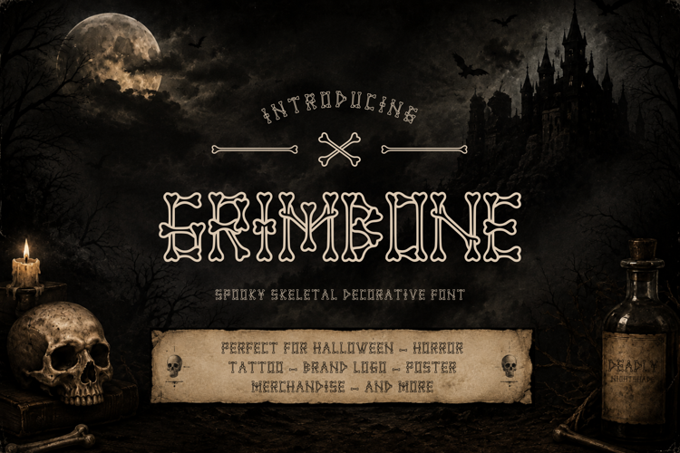 Preview of Grimbone Font