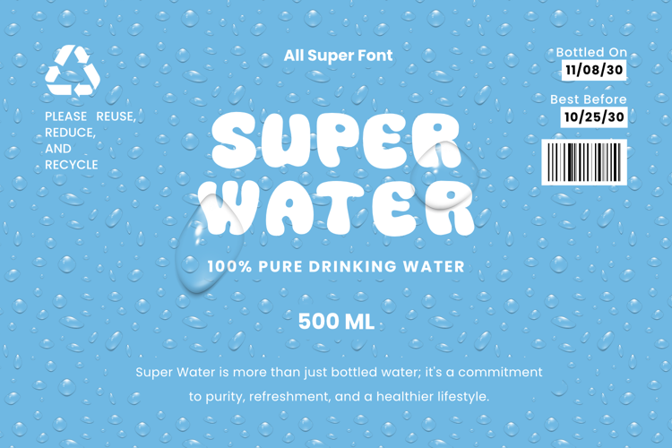 Super Water Font