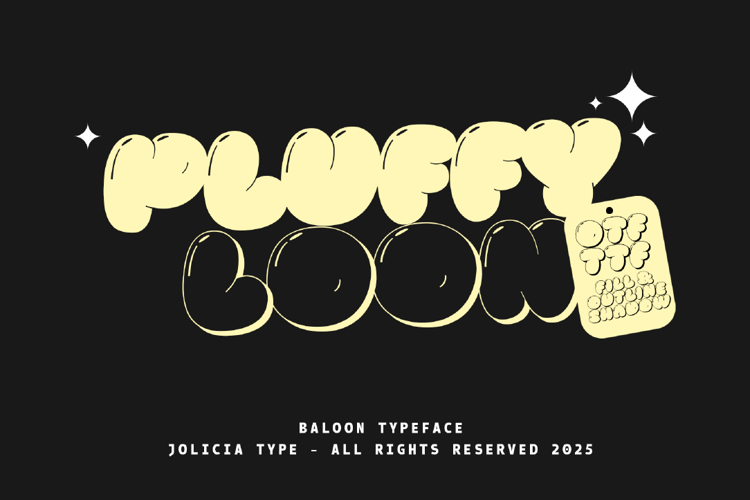 Pluffy Loon Outline Shadow Font