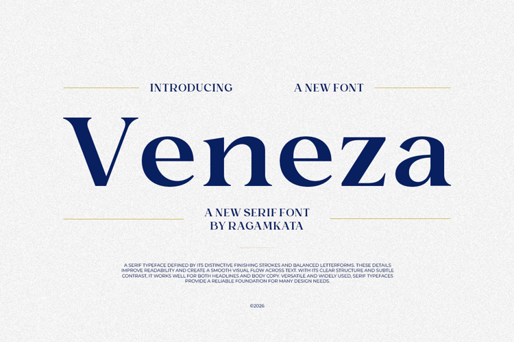 Preview of Veneza Font