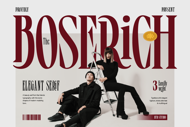Preview of Boserich Font