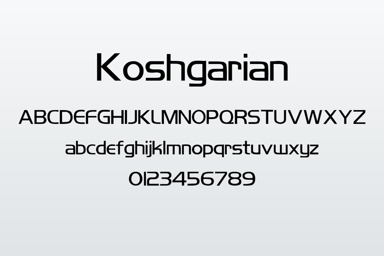 Preview of Koshgarian Font