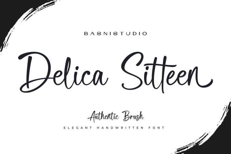 Preview of Delica Sitteen Font