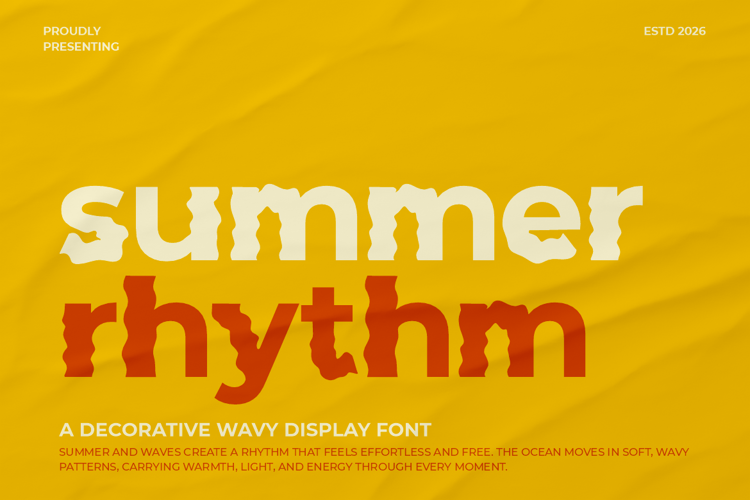 Preview of Summer Rhythm Font