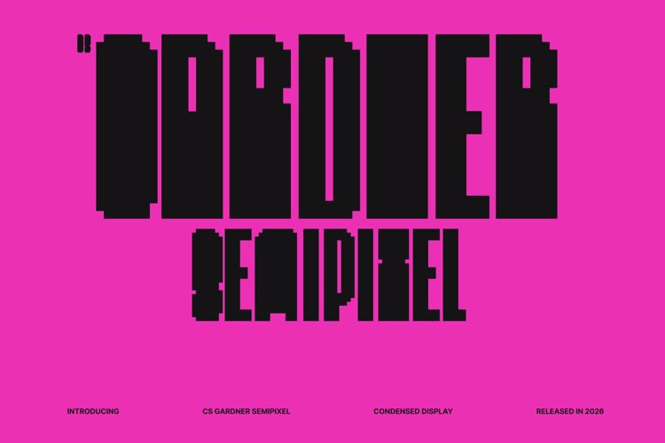 Preview of CS Gardner Semipixel Font