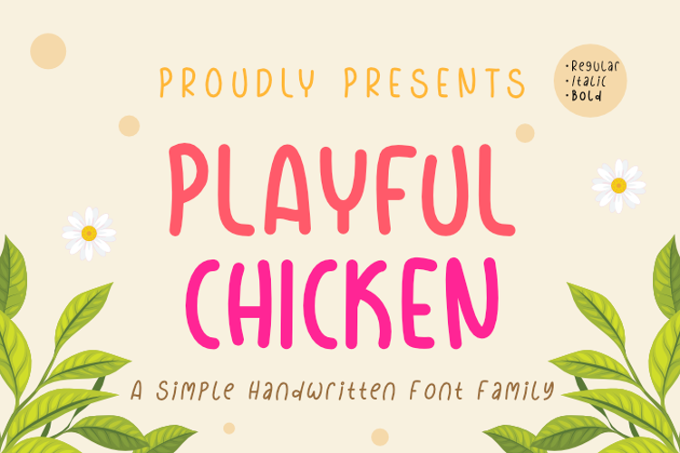 Preview of Playful Chicken Font