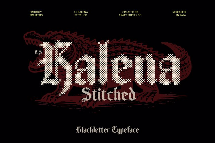 Preview of CS Kalena Stitched Font