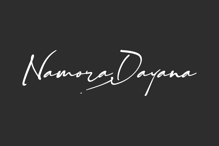 Preview of Namora Dayana Font