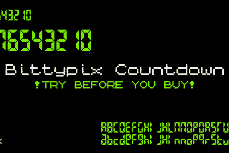 Bittypix Countdown Font