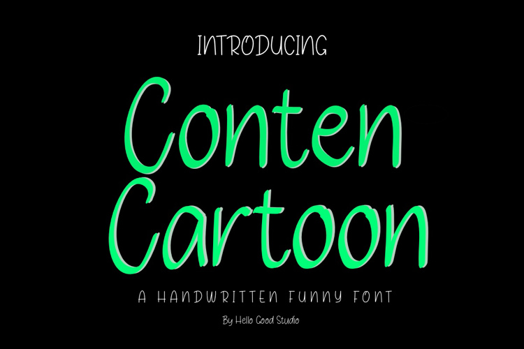Preview of Content Cartoon Font