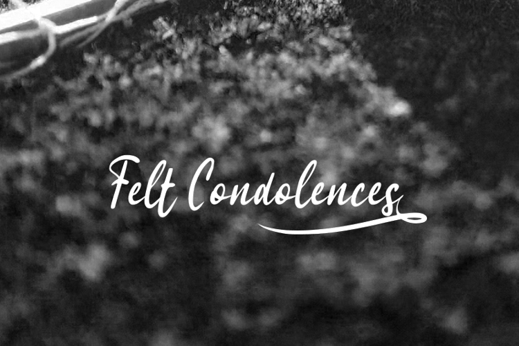 f Felt Condolences Font