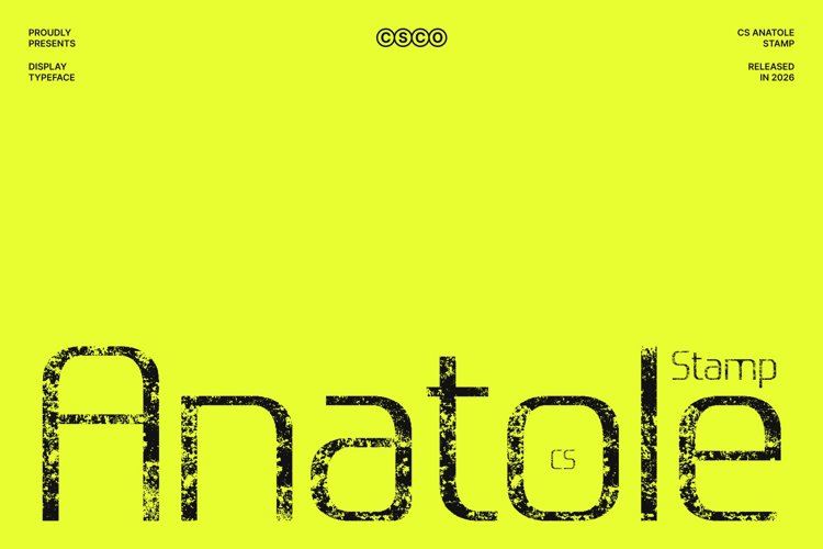 Preview of CS Anatole Stamp Font