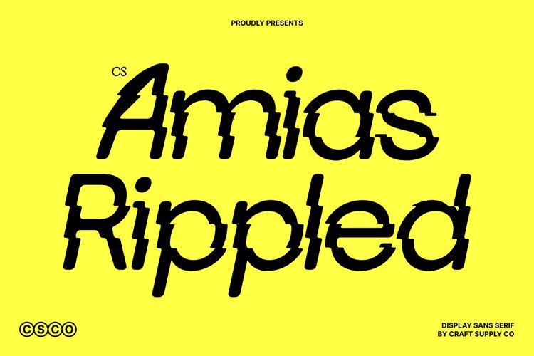 Preview of CS Amias Rippled Font