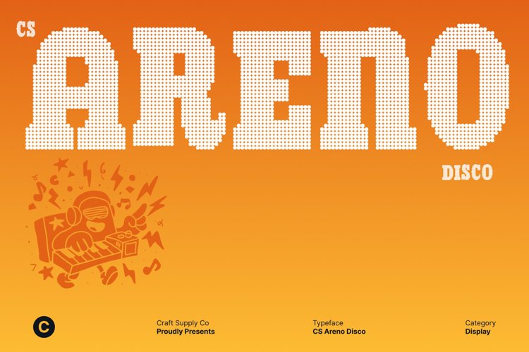 Preview of CS Areno Disco Font