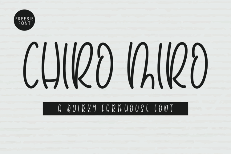Chiro Miro Commercial Use Font