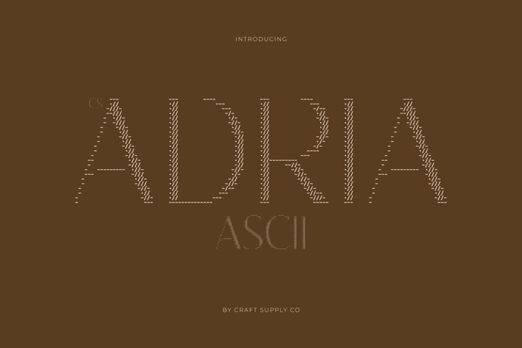 CS Adria Ascii Font - Free Download