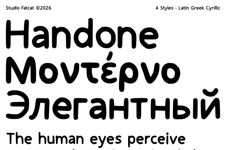 Preview of Handone Medium Font