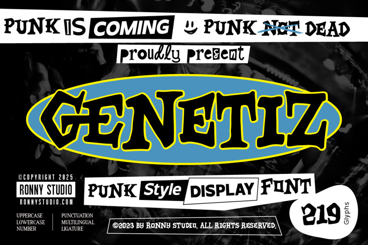Preview of Genetiz Font