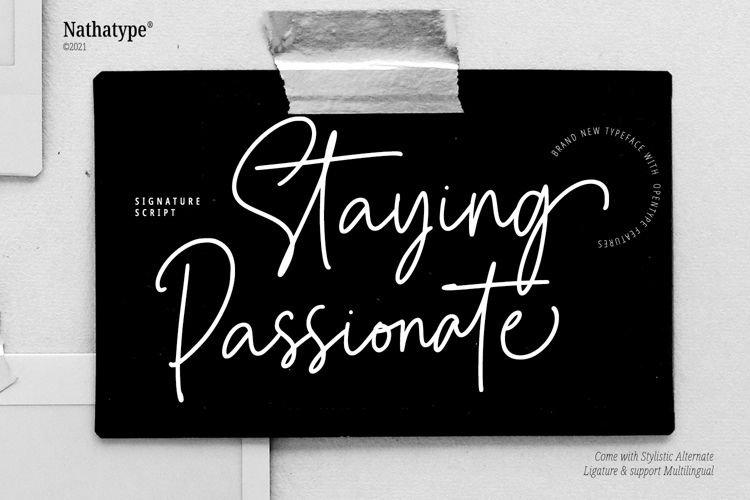 Staying Passionate Font