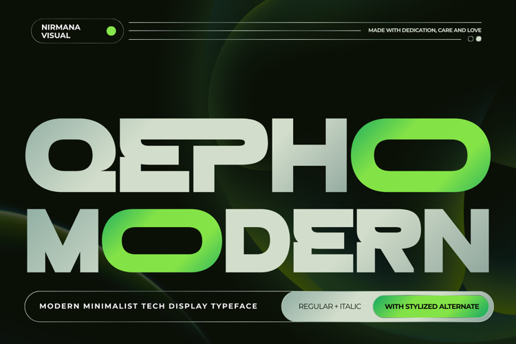 Preview of Qepho Modern Font