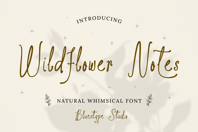 Preview of Wildflower Notes Font