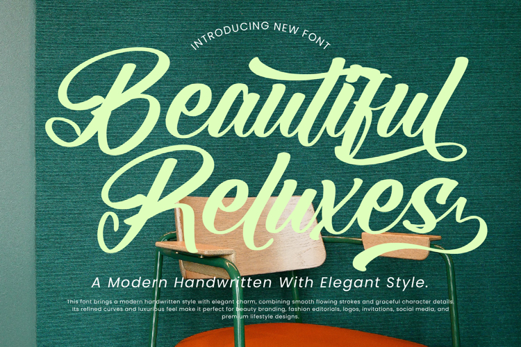 Preview of Beautiful Reluxes Font
