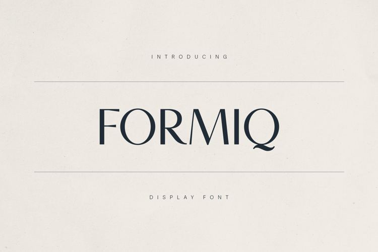 Preview of Formiq Font