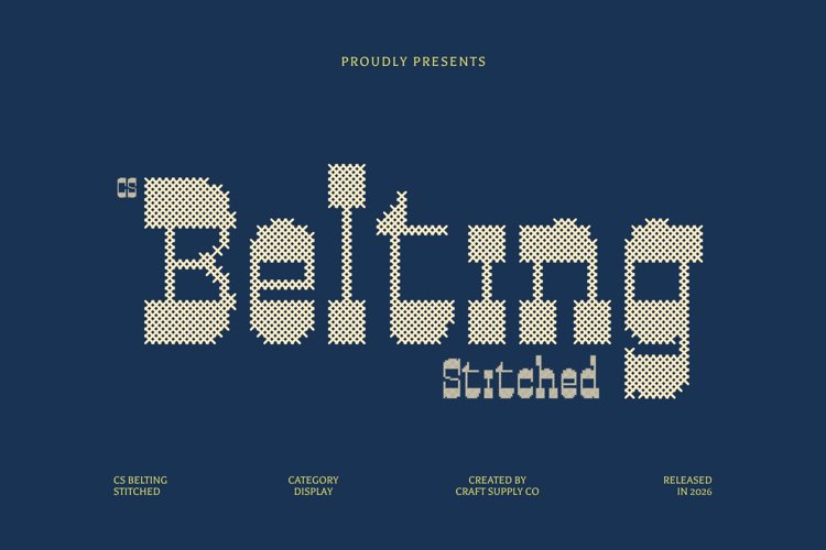 Preview of CS Belting Stitched Font