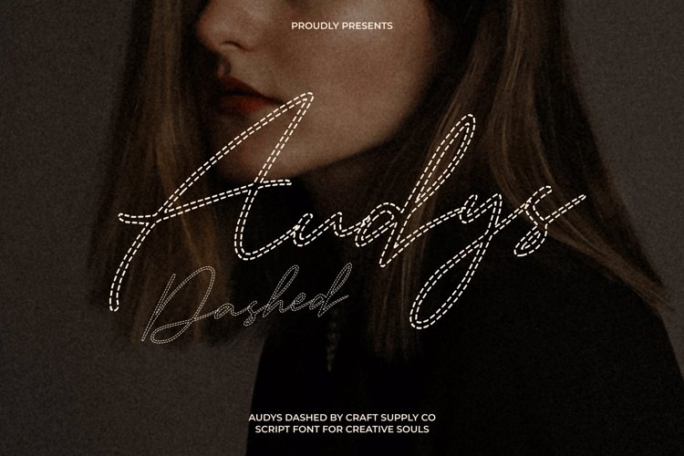 Preview of Audys Dashed Font