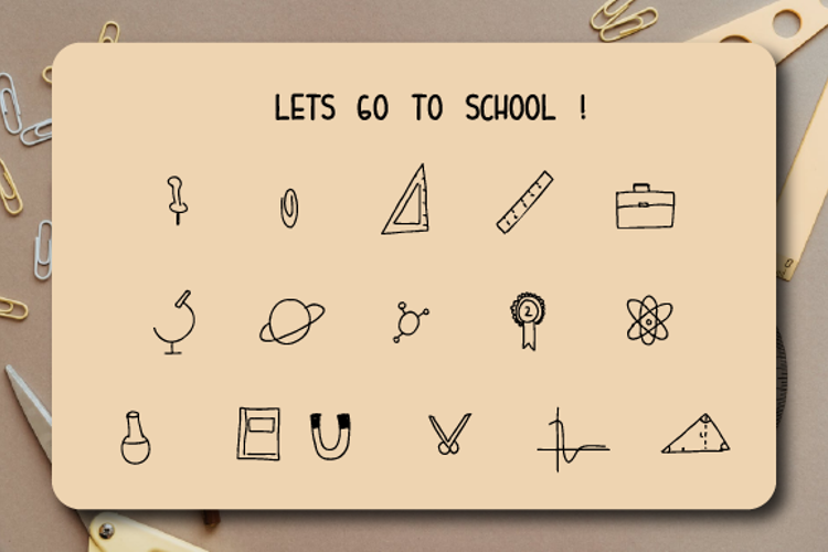 Lets go to school Font