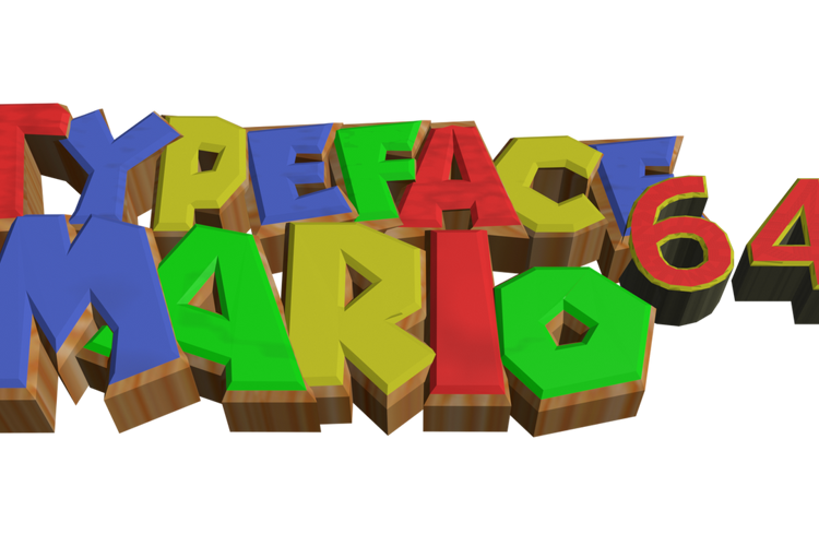 Typeface Mario 64 Font