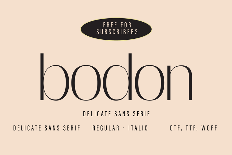 Preview of bodon Font