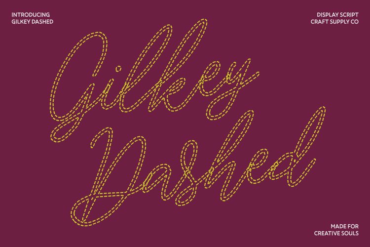 Preview of Gilkey Dashed Font
