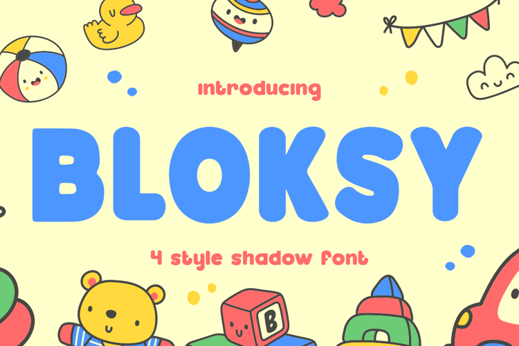 Preview of Bloksy One Font