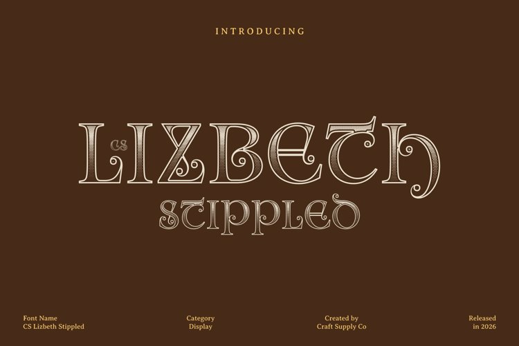 Preview of CS Lizbeth stippled Font