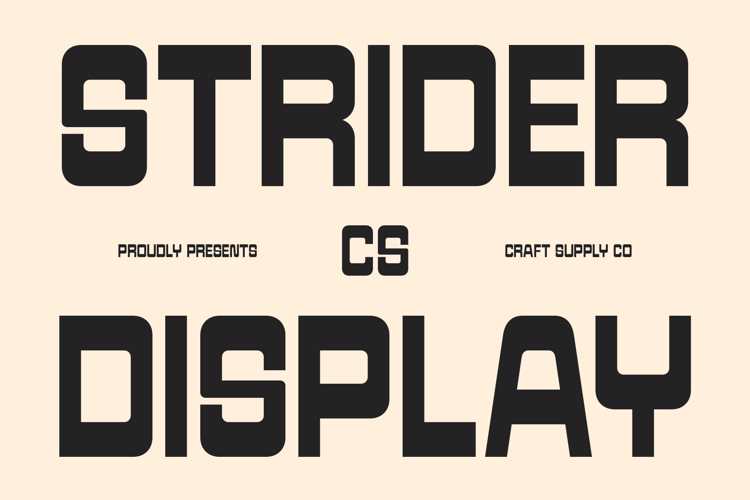 Preview of CS Strider Font