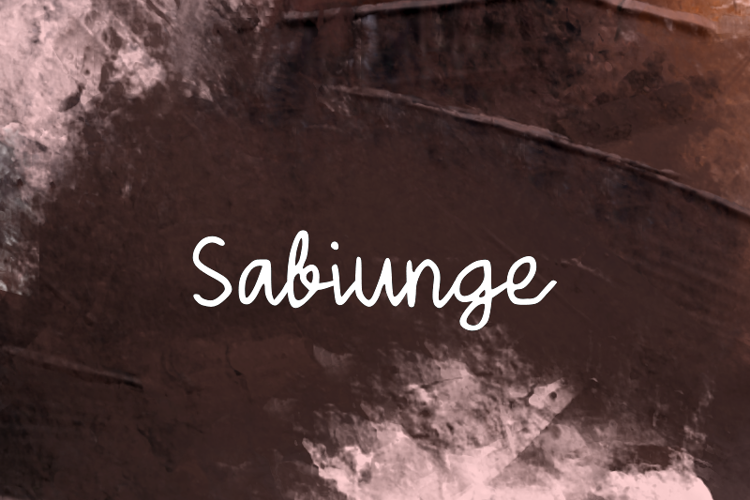 s Sabiunge Font