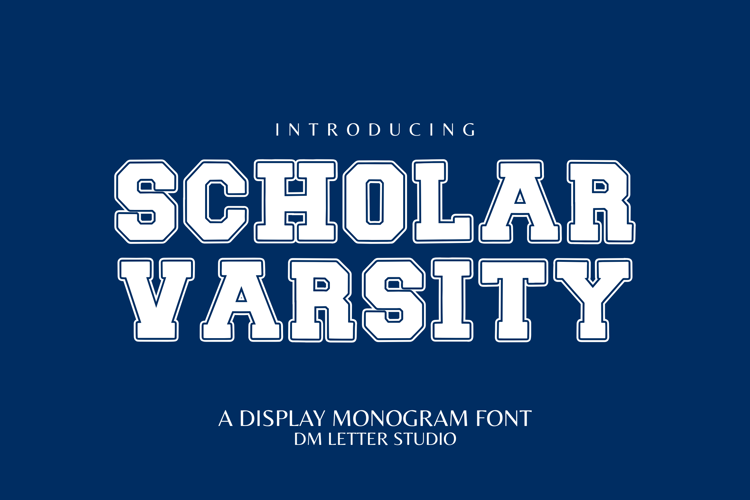 Preview of Scholar Varsity Font