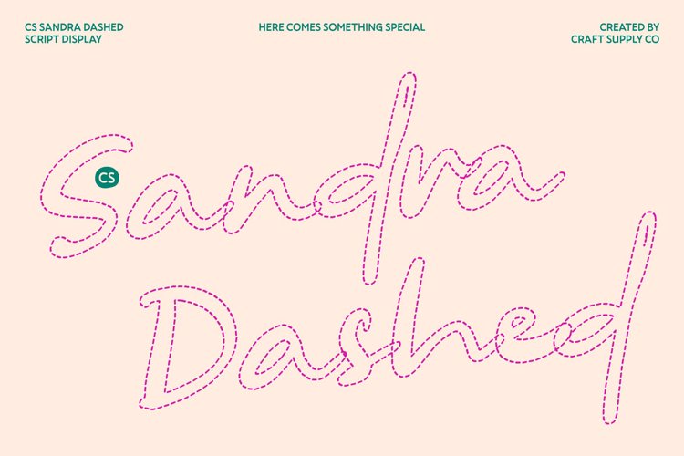 Preview of CS Sandra Dashed Font