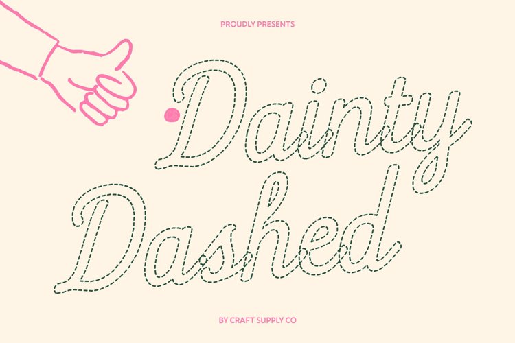 Preview of CS Dainty Dashed Font