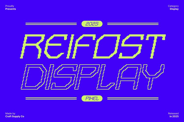 Preview of Reifost Pixel Font